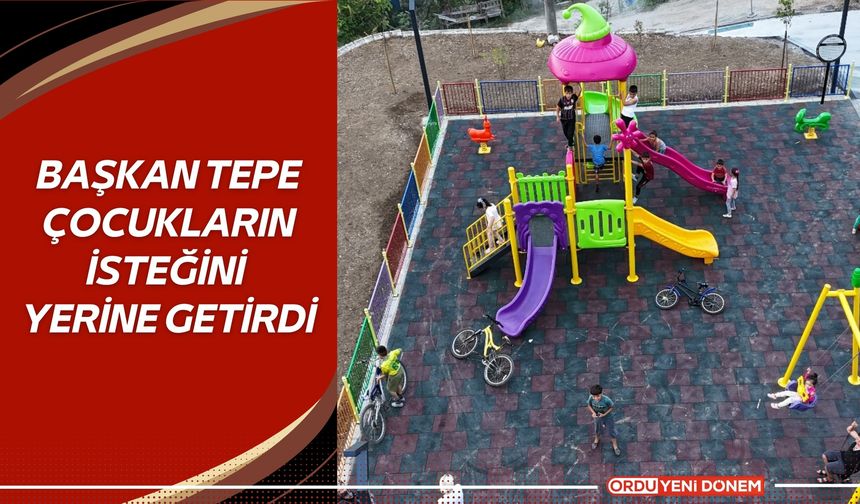 Başkan Tepe çocukların isteğini yerine getirdi