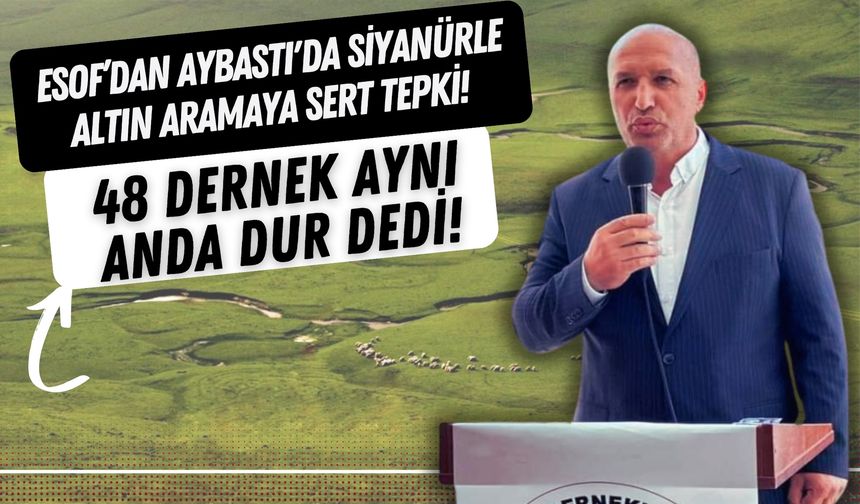 ESOF’dan Aybastı'da Siyanürle Altın Aramaya Sert Tepki! 48 Dernek Aynı Anda Dur Dedi!