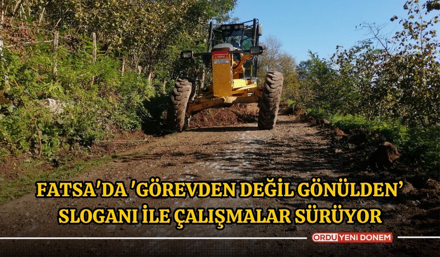 Fatsa'da 'Görevden Değil Gönülden’ sloganı ile çalışmalar sürüyor