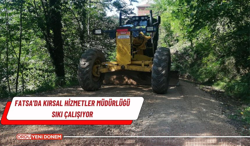 Fatsa'da kırsal hizmetler müdürlüğü sıkı çalışıyor