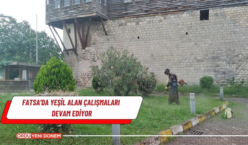 Fatsa'da yeşil alan çalışmaları devam ediyor