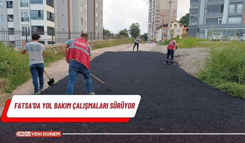 Fatsa'da yol bakım çalışmaları sürüyor