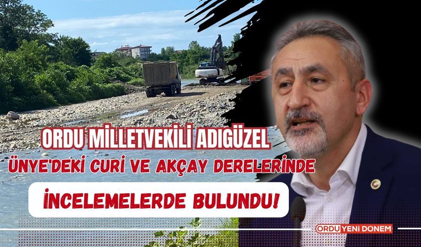 Ordu Milletvekili Adıgüzel, Ünye'deki Curi ve Akçay Derelerinde İncelemelerde Bulundu!