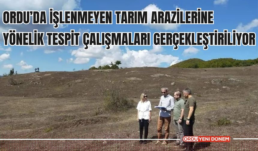 Ordu’da İşlenmeyen Tarım Arazilerine Yönelik Tespit Çalışmaları Gerçekleştiriliyor