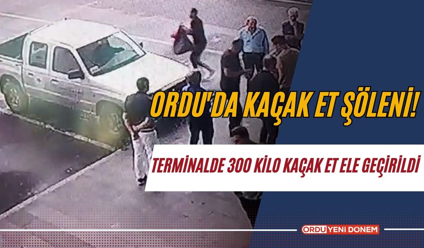 Ordu'da kaçak et şöleni! Terminalde 300 kilo kaçak et ele geçirildi