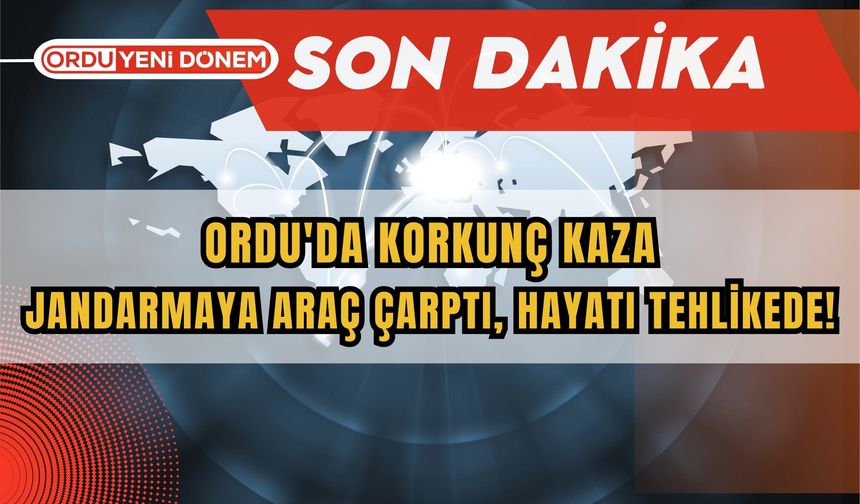 Ordu'da Korkunç Kaza: Jandarmaya Araç Çarptı, Hayatı Tehlikede!