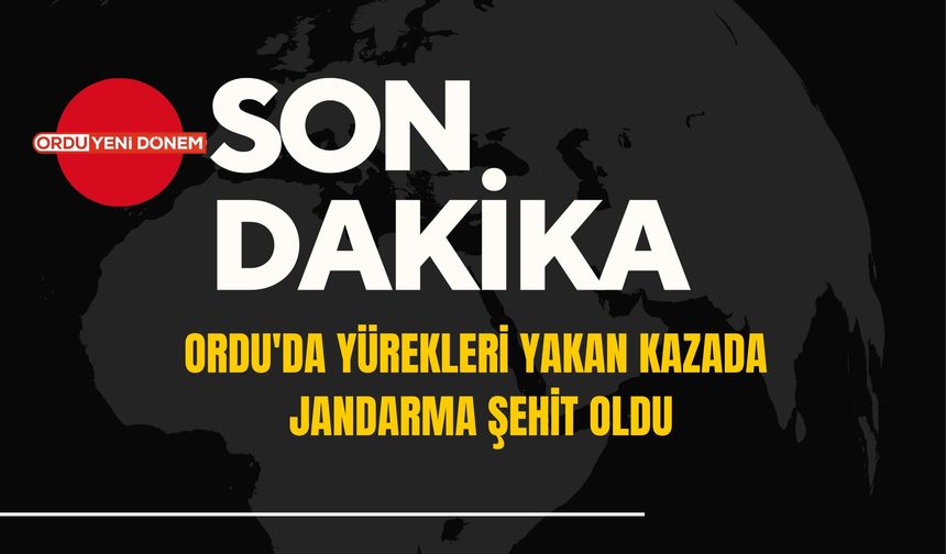 Ordu'da Yürekleri Yakan Kazada Jandarma Şehit Oldu