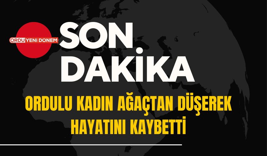 Ordulu Kadın Ağaçtan Düşerek Hayatını Kaybetti