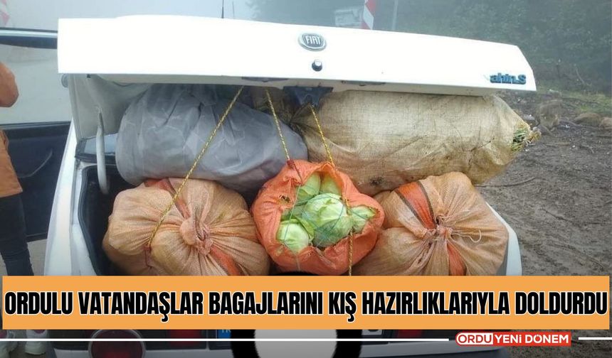 Ordulu Vatandaşlar Bagajlarını Kış Hazırlıklarıyla Doldurdu