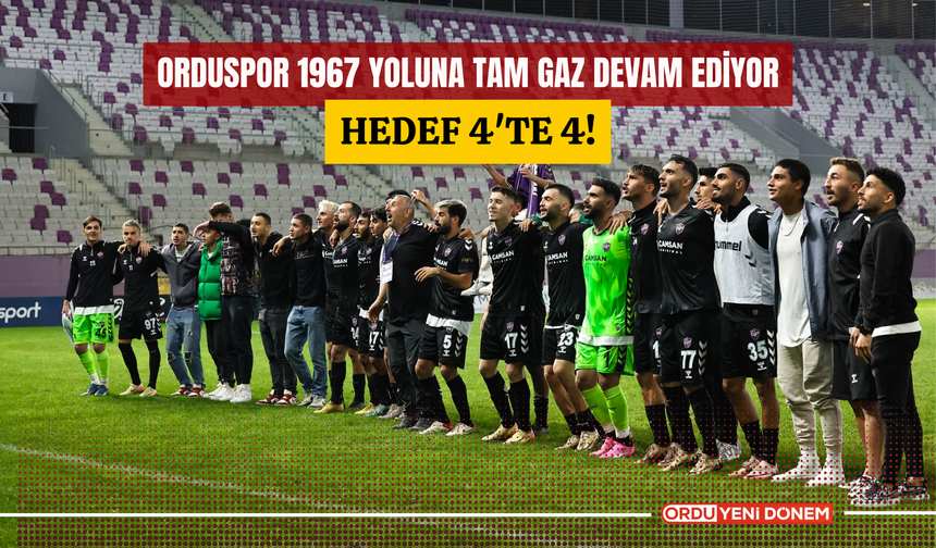 Orduspor 1967 yoluna tam gaz devam ediyor