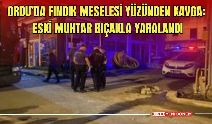 Ordu’da fındık meselesi yüzünden kavga: Eski muhtar bıçakla yaralandı