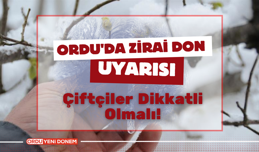 Ordu'da Zirai Don Uyarısı: Çiftçiler Dikkatli Olmalı!