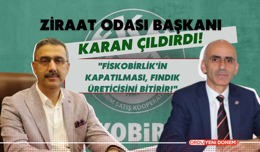 Ziraat Odası Başkanı Karan Çıldırdı! "FİSKOBİRLİK'in Kapatılması, Fındık Üreticisini Bitirir!"