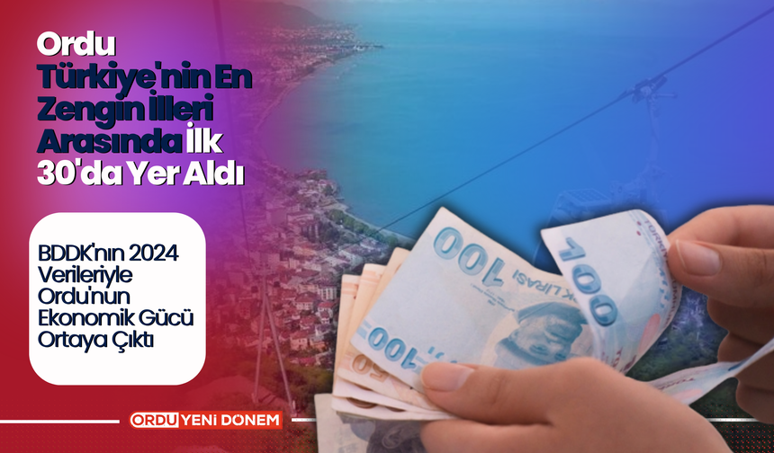 BDDK'nın 2024 Verileriyle Ordu'nun Ekonomik Gücü Ortaya Çıktı