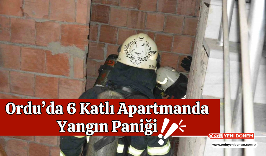 Ordu’da 6 Katlı Apartmanda Yangın Paniği!