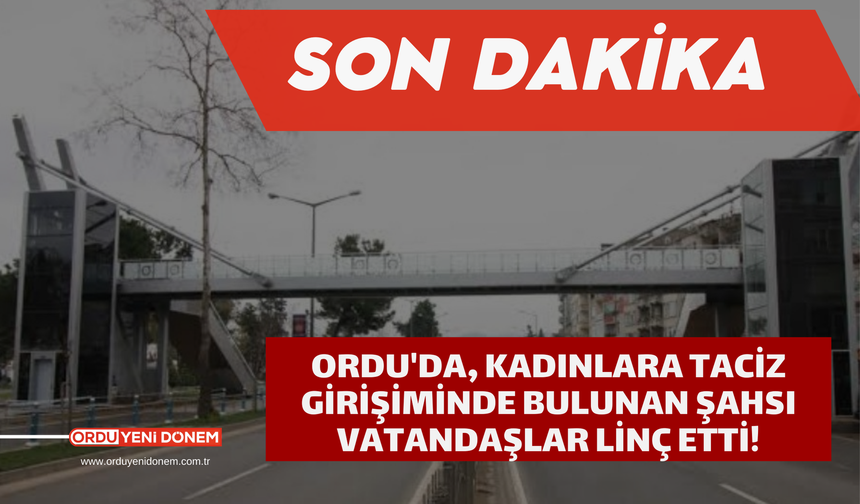 Ordu'da, Kadınlara Taciz Girişiminde Bulunan Şahsı Vatandaşlar Linç Etti!