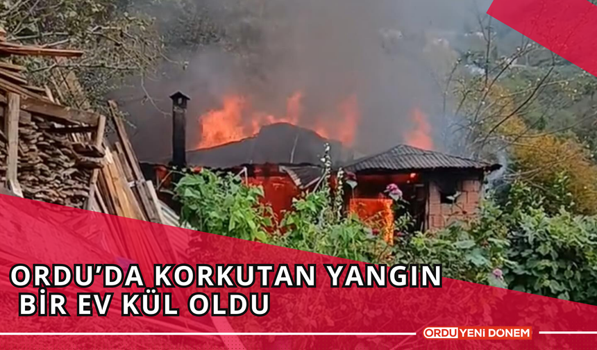 Ordu’da Korkutan Yangın: Bir Ev Kül Oldu