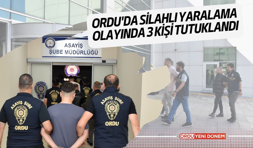 Ordu'da Silahlı Yaralama Olayında 3 Kişi Tutuklandı