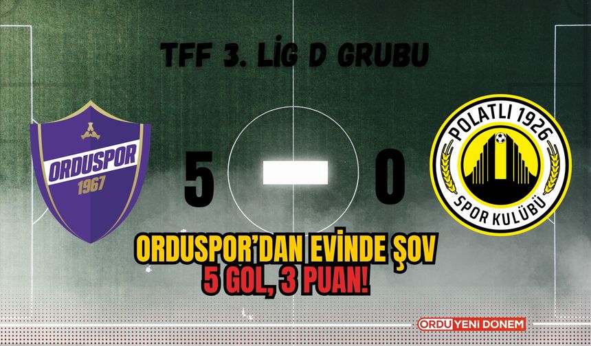 Orduspor 1967 5 Golle Zirveyi Bırakmadı