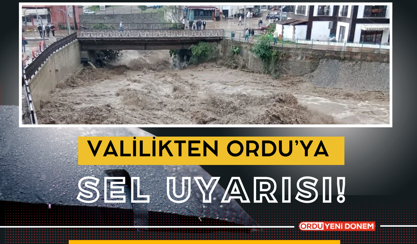 Valilikten Ordu’ya Sel Uyarısı