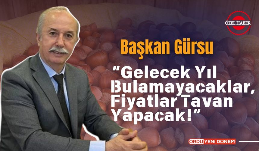 Başkan Gürsu’dan Fındık Fiyatlarına İlişkin Çarpıcı Açıklama!