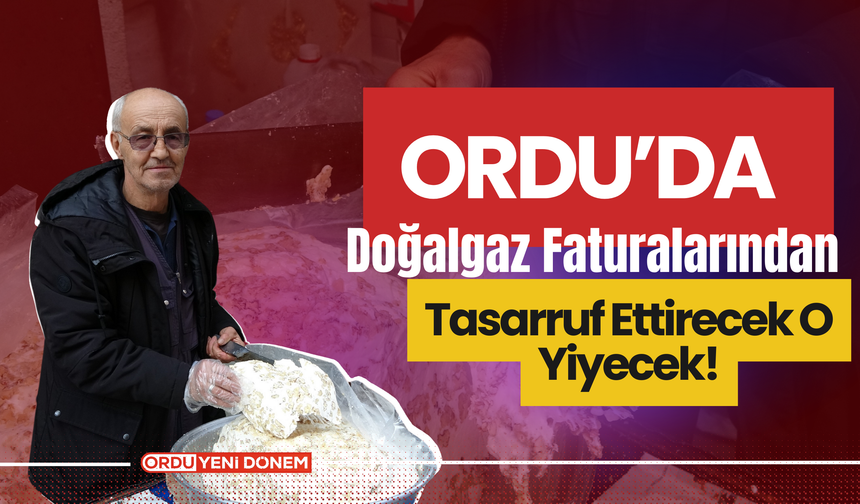 Ordu’da Doğalgaz Faturalarından Tasarruf Ettirecek O Yiyecek!