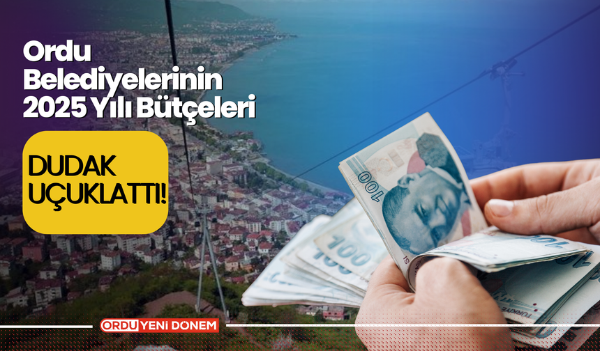 Ordu Belediyelerinin 2025 Yılı Bütçeleri Dudak Uçuklattı!