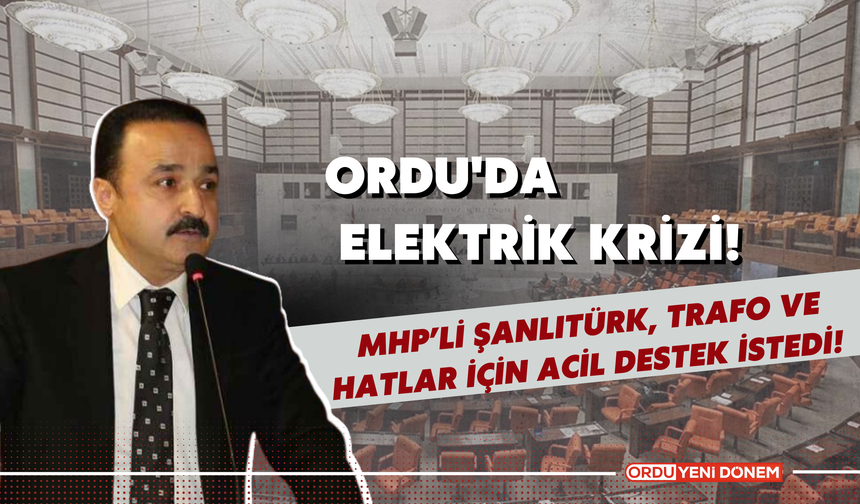 Ordu'da Elektrik Krizi! MHP’li Şanlıtürk, Trafo ve Hatlar İçin Acil Destek İstedi!