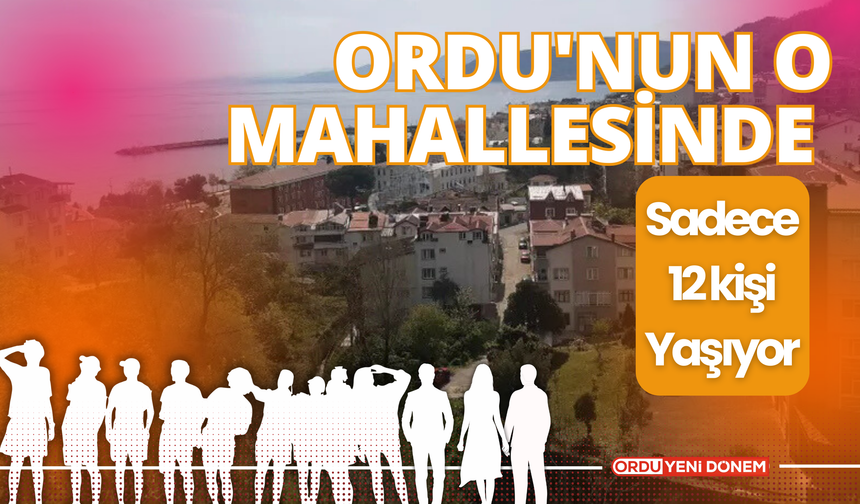 Ordu’nun O Mahallesinde Sadece 12 Kişi Yaşıyor!