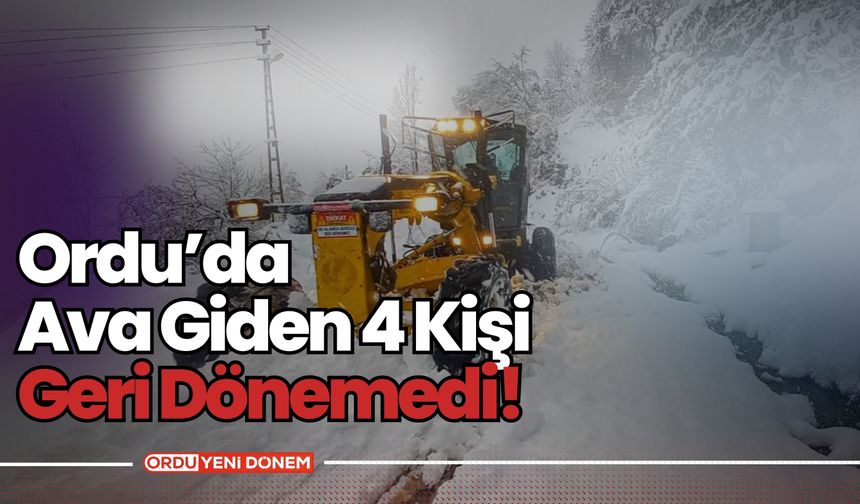 Ordu’da Ava Giden 4 Kişi Geri Dönemedi!