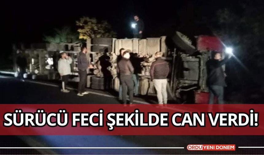 Ordu'da Feci Kaza: TIR Devrildi, Sürücü Hayatını Kaybetti!