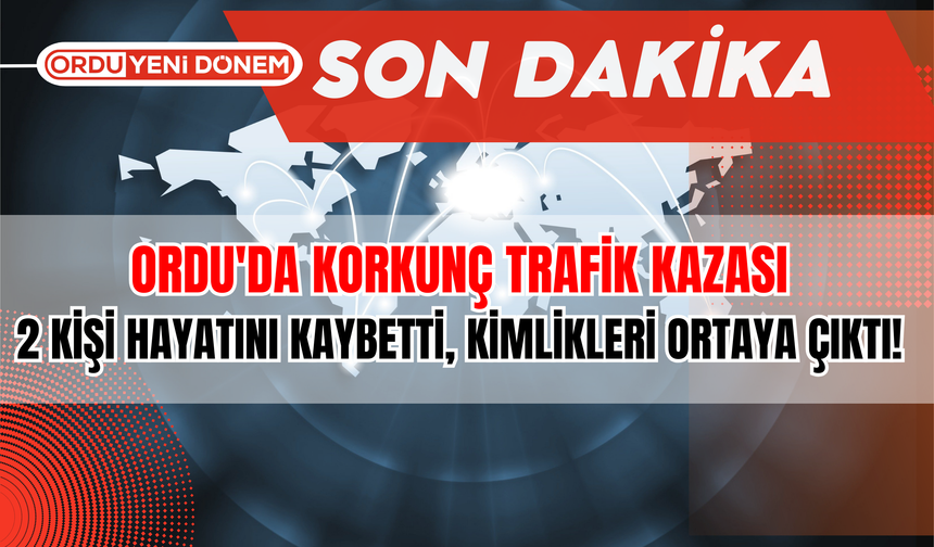 Ordu'da Korkunç Trafik Kazası: 2 Kişi Hayatını Kaybetti, Kimlikleri Ortaya Çıktı!