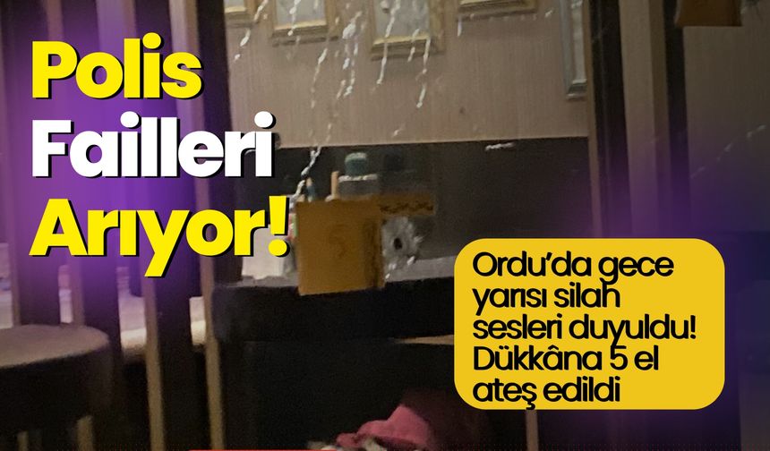 Ordu’da Kuyumcu Dükkanına Silahlı Saldırı!