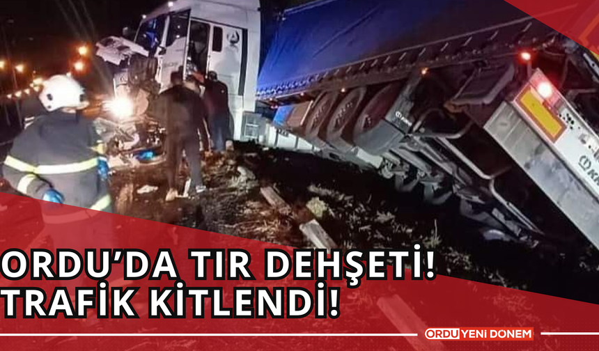 Ordu’da Tır Dehşeti! Trafik Kitlendi!