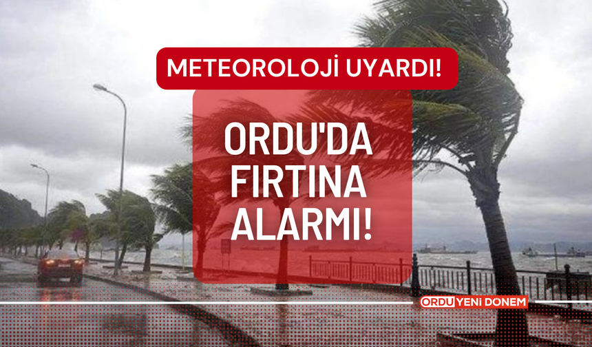 Meteoroloji Uyardı! Ordu'da Fırtına Alarmı!