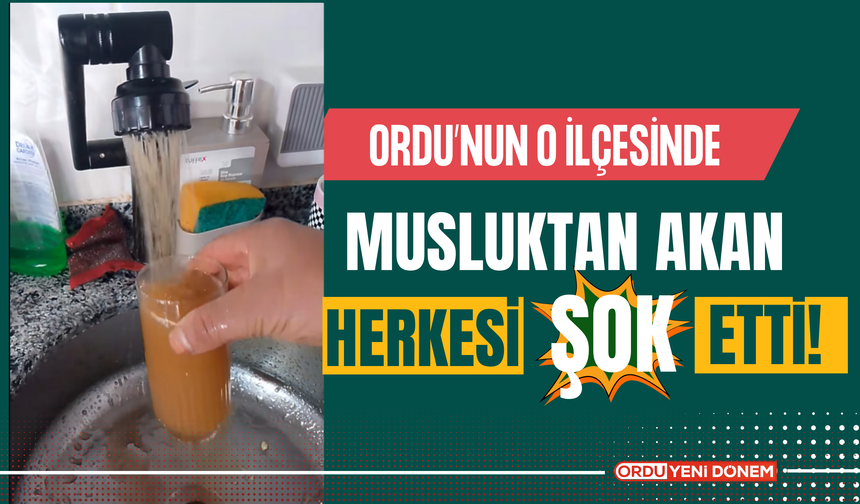 Ordu’nun O İlçesinde Musluktan Akan Herkesi Şok Etti! İşte O Görüntüler…