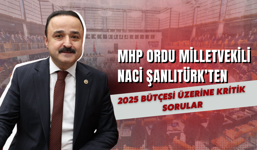 MHP Ordu Milletvekili Naci Şanlıtürk’ten 2025 Bütçesi Üzerine Kritik Sorular