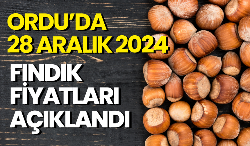 Ordu’da 28 Aralık 2024 Fındık Fiyatları Açıklandı!