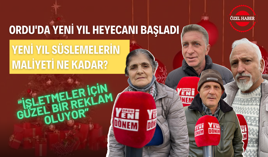 Yeni Yıl Süslemelerin Maliyeti Ne Kadar? Ordu Halkı Süslemelerle İlgili Ne Düşünüyor?