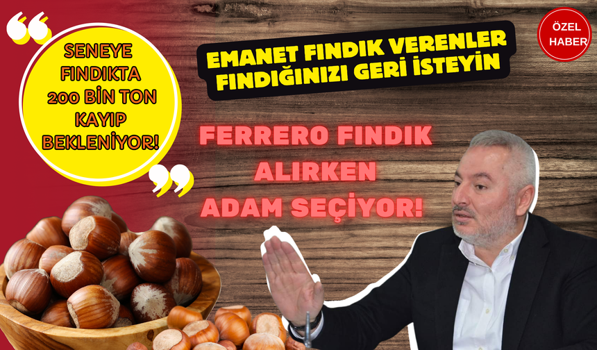 Ali Feyzi’den Şok Uyarı: "Fındık Fiyatları 300 TL'yi Bulabilir!"