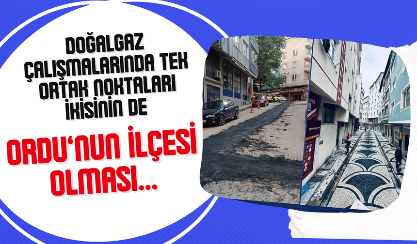 Doğalgaz Çalışmalarında Tek Ortak Noktaları İkisinin de Ordu’nun İlçesi Olması…