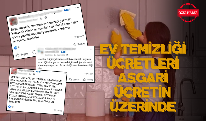 Ev Temizliği Ücretleri Asgari Ücretin Üzerinde