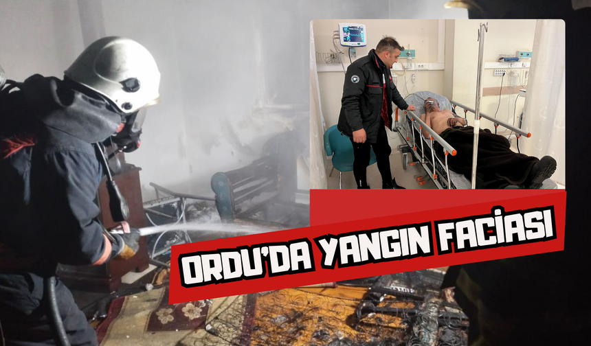 Ordu’da Evde Mahsur Kalan Yaşlı Adam Alevlerin Arasından Kurtarıldı!