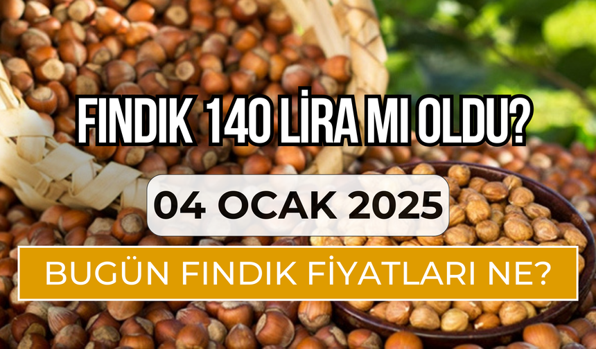 Fındık 140 Lira Mı Oldu? 04 Ocak 2025 Fındık Fiyatları…