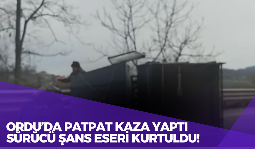 Ordu’da Patpat Kaza Yaptı, Sürücü Şans Eseri Kurtuldu!