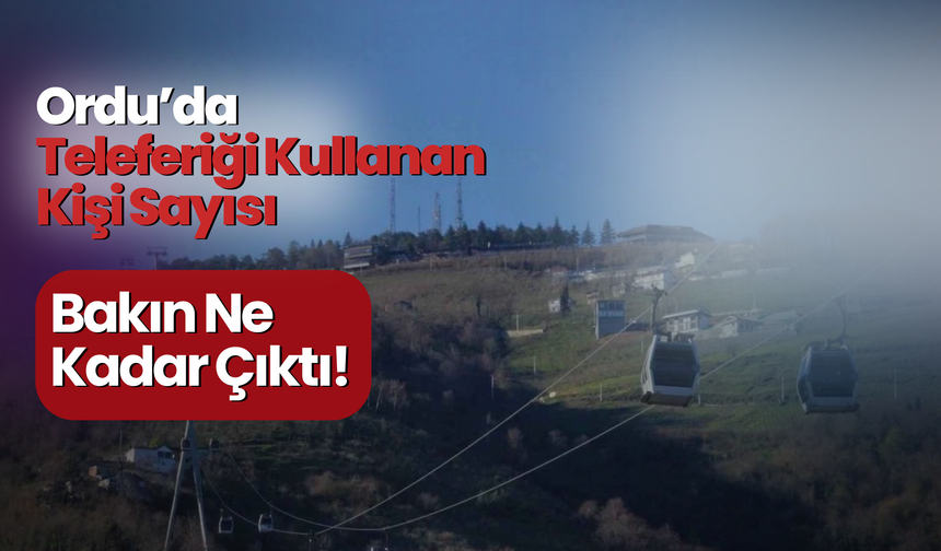 Ordu’da Teleferiği Kullanan Kişi Sayısı Bakın Ne Kadar Çıktı!