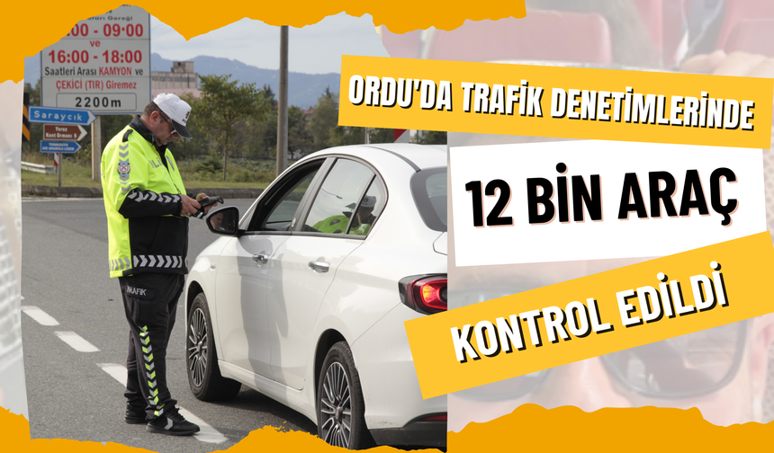 Ordu'da Trafik Denetimlerinde 12 Bin Araç Kontrol Edildi