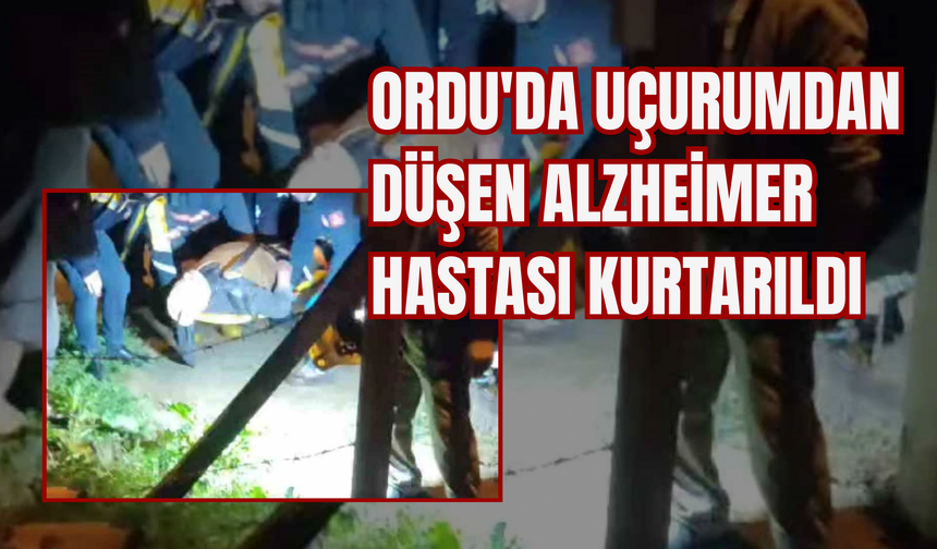 Ordu'da Uçurumdan Düşen Alzheimer Hastası Kurtarıldı