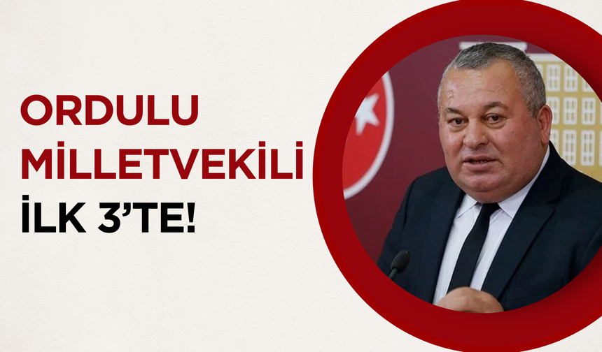 Ordulu Milletvekili  İlk 3’te!