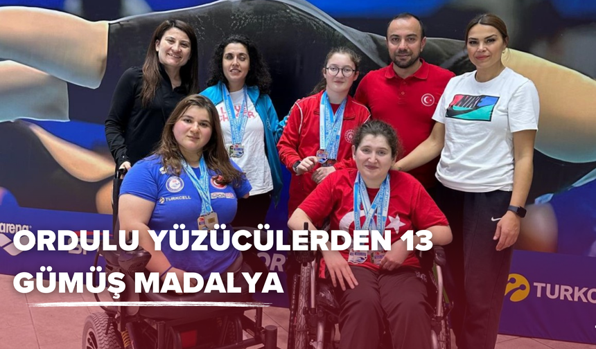 Ordulu Yüzücülerden 13 Gümüş Madalya